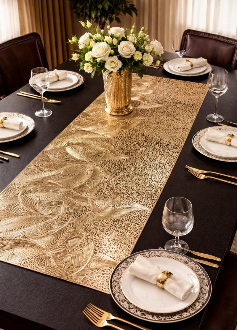 Golden Fern Table Runner | 3 FT