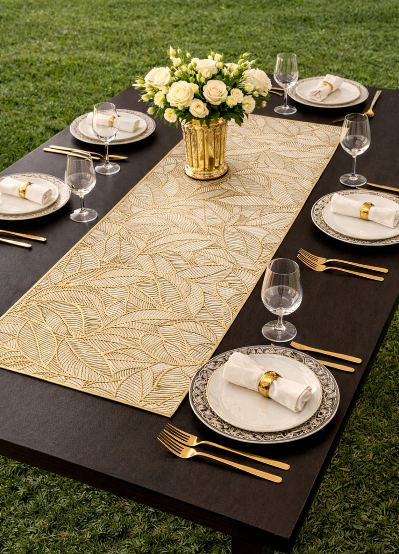 Golden Leaf Table Runner | 3 FT