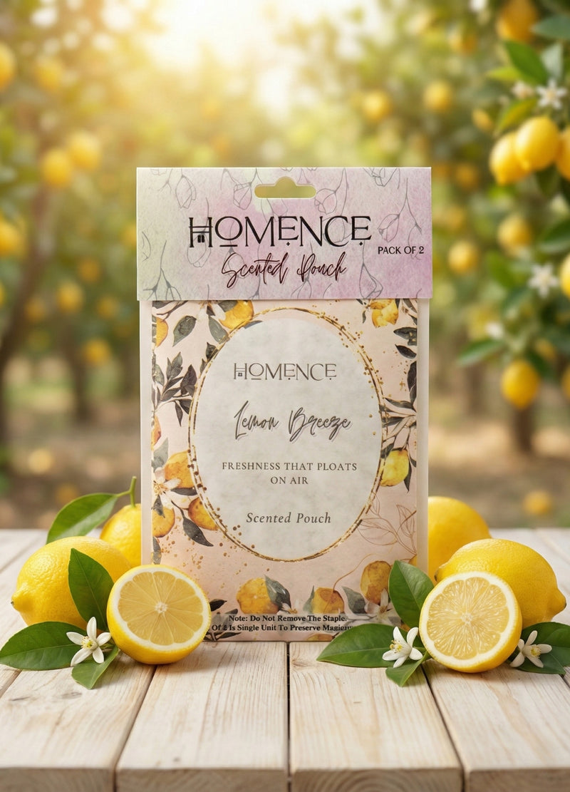 Lemon Breeze Scented Pouches | Pack Of 2